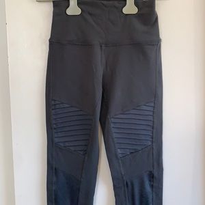 Alo Yoga High Waisted Moto Leggings - Anthracite - Sz S